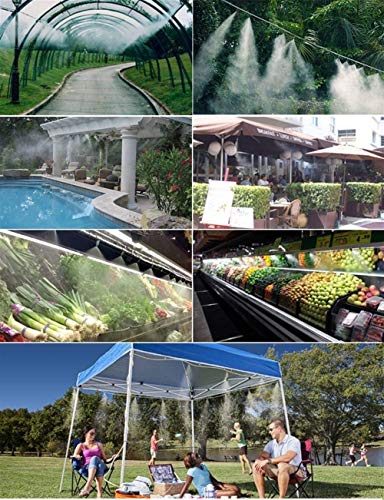Misting Nozzles for Outdoor Cooling System 10pcs Mister Nozzle Atomizing Misting Sprayer Fog Nozzles for Garden, Humidification, Landscaping, Dust Control, 0.024Inch (Size : 0.6mm)