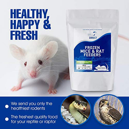 MiceDirect 15 Weanling Rats: Pack of Frozen Weanling Feeder Rats - Food for Corn Snakes, Ball Pythons, Lizards and Other Pet Reptiles - Freshest Snake Feed Supplies - size: 1 Count (Pack of 15)