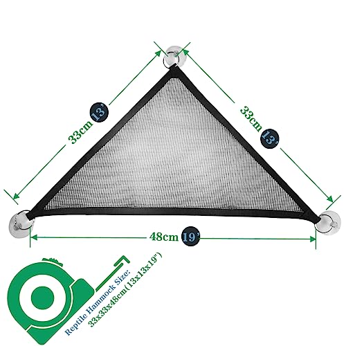 2PCS Bearded Dragon Hammock Reptile Hammock for Bearded Dragon Tank Accessories,Breathable Mesh Reptile Bed and Rest for Geckos Lizards,Snakes,Chameleon,Fish - size: 19*13*13inch