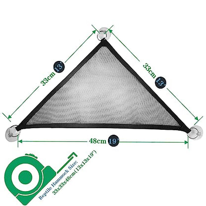2PCS Bearded Dragon Hammock Reptile Hammock for Bearded Dragon Tank Accessories,Breathable Mesh Reptile Bed and Rest for Geckos Lizards,Snakes,Chameleon,Fish - size: 19*13*13inch