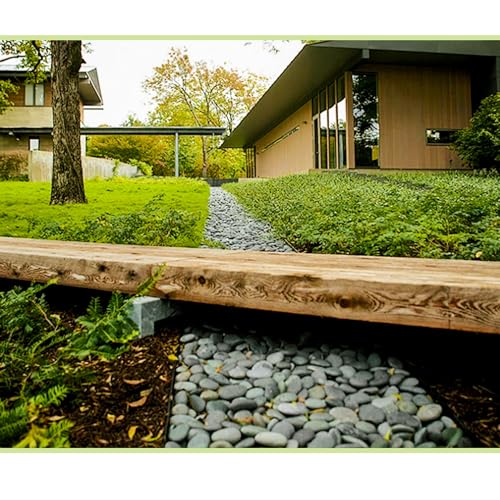 2.4LB River Rocks,Mexican Beach Pebbles for Plants,Potting,Garden Landscape Stone Paving Stone Grey 1Inch - 2Inch - size: 2.4LB, style: Large