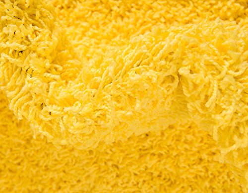 Unique Loom Solid Shag Collection Area Rug (2' x 6' 5" Runner, Tuscan Sun Yellow) - color: Tuscan Sun Yellow, size: 2' x 6'5" (Runner)