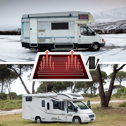 (Pack of 2) RV Tank Heater Pad 12" x 18" 120V | Holding Tank Heating Pad Use with Up to 50 Gallons Fresh Water with Automatic Thermostat Control
