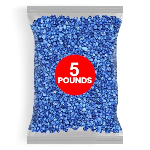 Hygloss Products Craft Rocks, Mini Stones for Art Projects - Bag O' Gravel, Blue, 5 lb - color: Blue, size: 5 lb, style: Gravel
