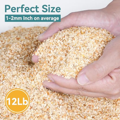 1-2mm Coarse Sand for Plants, 12lbs Horticultural Sand for Gardening | Desert Silica Sand for Cactus, Vases, Aquariums, Terrarium, Fish Tank, Drainage Rocks for Potted Plants, Bamboo, Crafts