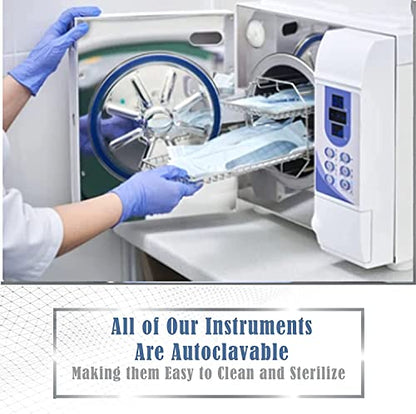 Lab Tweezers High Precision Forceps, 6" (15.2 cm), Fine Strong Angled Point tweezers, Stainless Steel - size: 6" Angled