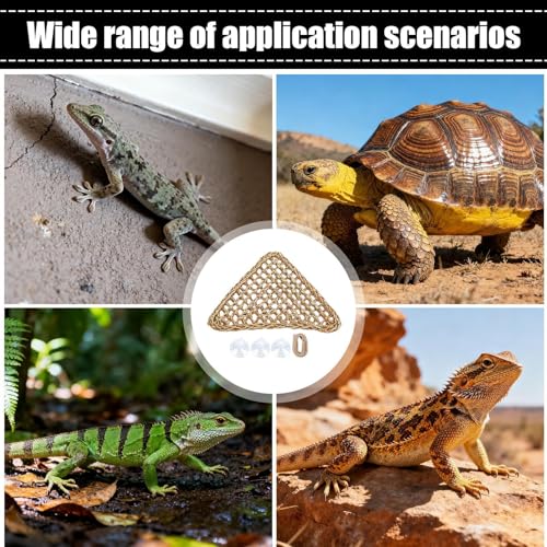 Reptile Hammock with Rope Breathable Pet Supplies | Lizard Hammock Reptile Climbing Accessories for Bearded Dragon Spider Home Cage Enclosure Terrarium Tank Exercise - color: 27x20cm