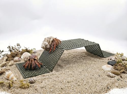Hermit Crab Climbing Platform, Foldable Habitat Ladder | Creates customizable climbing paths that encourage natural exploration while maximizing vertical space hermit crab habitats - color: Military green