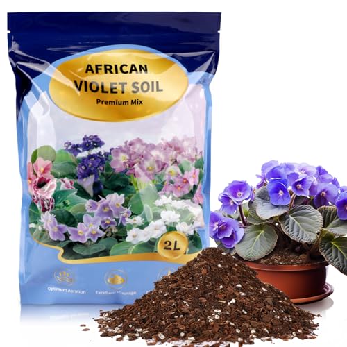 African Violet Potting Soil Mix 2qt, Pre-Mixed Acid Soil Ideal for African Violets to Ensure Optimal Nutrient Uptake and Vibrant Blooms - color: African Violet soil, size: 2QT