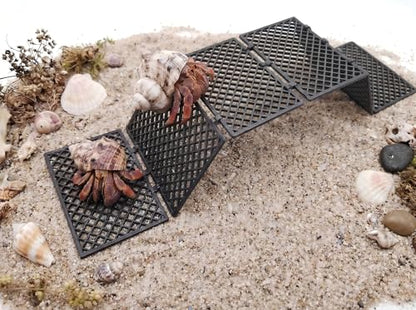 Hermit Crab Climbing Platform, Foldable Habitat Ladder | Creates customizable climbing paths that encourage natural exploration while maximizing vertical space hermit crab habitats - color: Black