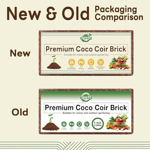 Halatool 10 Pack Coco Coir Brick, Organic Coconut Coir Soil for Plants | Organic Coco Coir Soil, pH Balanced & Low EC – Expanding Seed Starter, Potting Mix for Plants, Flowers & Reptiles - size: 10 Pack