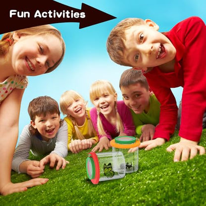 Coopay 3 Pcs Insect Bug Viewer for Kids - Bug Jars, Critter Insect Cage, Bug Container, Bug Catcher, Magnifying Insect Box for Children, Kids Science Nature Exploration Collecting Kit - style: 3 Pack Set