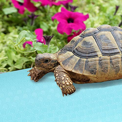Ipetboom Crawling Blanket Leopard Print Bedding Leopard Rug Reptile Supplies Reptile Terrarium Liner Substrate Reptile Terrarium Floor Liner Breading Shaker Container Gecko Tank Accessories - color: Sky-blue