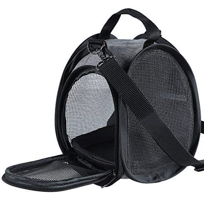 Petsfit Hamster Carrier Small Animal Bag for Sugar Glider,Hedgehog,Tortoise,Teacup Dogs,Baby Guinea Pig - Lightweigh Carriers with Shoulder Strap,Breathable Mesh Window,Removable Mat,Side Pockets