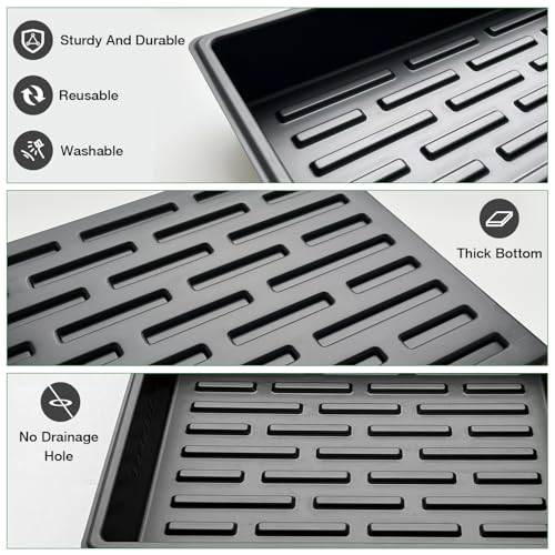 RooTrimmer 2.5 inch Square Pots 3.5 inch Deep 20 Cell Seedling Trays with Water Collection Nursery Trays (15"x11"x3") for Seeds Starting and Transplanting(5 Sets) - size: 20 Cell Plug Trays + Flat Trays-5P