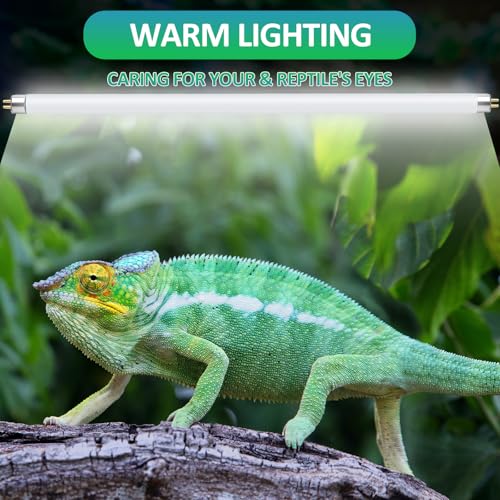 T5 UVB Reptile Light 24W 5.0,UVA UVB Light Bulb for Reptiles,2 Pack Reptile UVB Lamp Tube for Bearded Dragon - size: 2 pack T5 Tube-24W 5.0