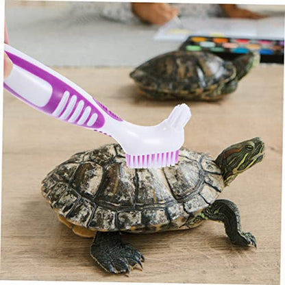 ORFOFE 4pcs Portable Turtle Care Cleaning Brace Brush for Tortoise Shell Cleaning