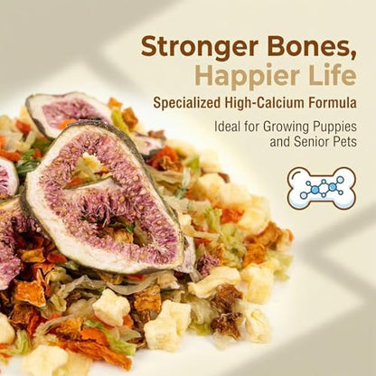 RAINFLOW High Calcium Dried Fruit & Vegetable Birds & Small Pet Food Mix | Calcium Supplement for Sugar Glider, Bird, Hamster, Parrot Treats Blend for Bearded Dragon, Guinea Pig, Rabbit & More