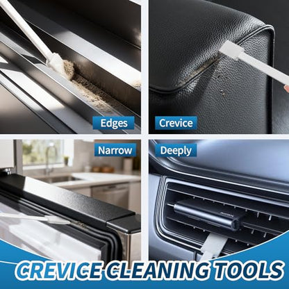 Alyimage® 42 Pcs Disposable Crevice Cleaning Brush Set for Small Spaces, Toilet Bowl, Window Groove, Vent Fan, Door Track, Keyboard