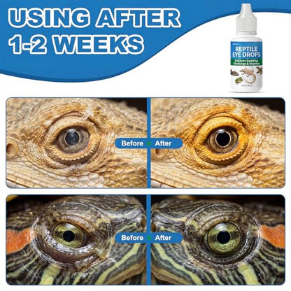 Lunza Reptile Eye Drops 30ml, Cleanses & Moisturizes, for Bearded Dragons, Turtles, Snakes, Lizards & Amphibians, with Manuka Honey & Hyaluronic Acid