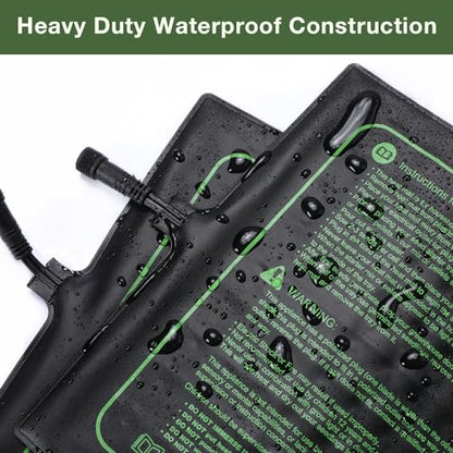 MET Certified 4 Pack Seedling Heat Mat, Seedfactor Waterproof Durable Germination Station Heat Mat, Warm Hydroponic Heating Pad for Indoor Home Gardening Seed Starter