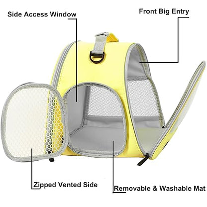 Bearded DragonTravel Cage,Lizards Carrier, Small Animal Travel Carrier for Hedgehog Rat Parrot Bird Guinea Pig, Portable Guinea Pig Travel Bag for 2 - color: Yellow
