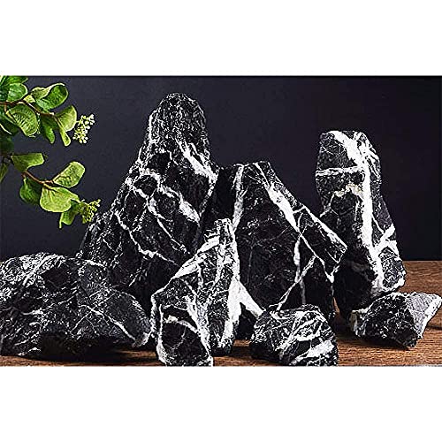 Tonwa Slate Stone Natural Aquascaping Rock 17lb Planted Tank | Layered slate texture; iwagumi and reptile terrarium - size: 02 Tonwa Stones(2-8inch,17lbs)