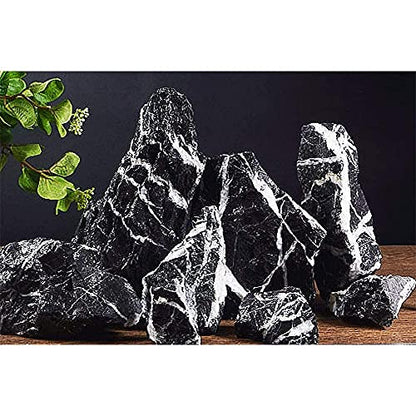 Tonwa Slate Stone Natural Aquascaping Rock 17lb Planted Tank | Layered slate texture; iwagumi and reptile terrarium - size: 02 Tonwa Stones(2-8inch,17lbs)