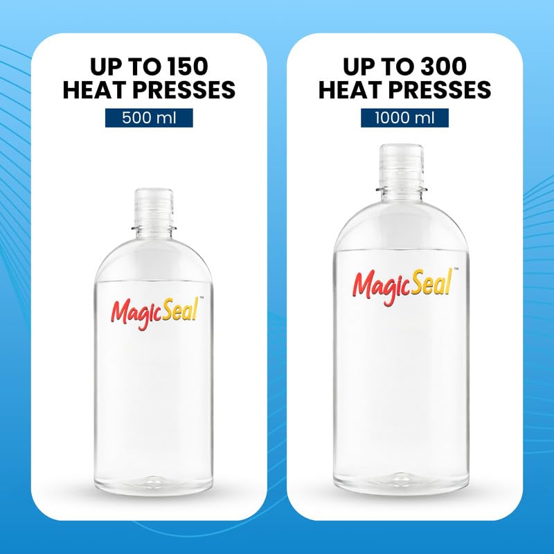 MagicSeal™ Spray Transfer Finishing Solution 1000ml, Improves Softness, Breathability and Wash Durability for Garment Transfers with Professional Post-Press Technology - size: 1L Refill