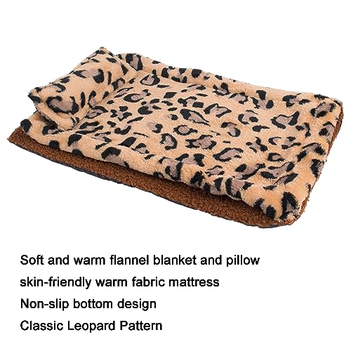 Bearded Dragon Bed Blanket Pillow Set, Soft Lizard Sleeping Bag | Bearded Dragon Tank Accessories, Cozy Plush Fabric, Warm Hideout Nest, Fits Bearded Dragons & Small Reptiles