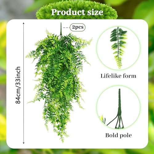 QUOZUO 2 Pack Reptile Plants Terrarium Hanging Plant Artificial Leaves Reptile Hide with Suction Cup, Reptile Tank Accessories for Bearded Dragon Lizard Snake Geckos Chameleon