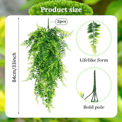 QUOZUO 2 Pack Reptile Plants Terrarium Hanging Plant Artificial Leaves Reptile Hide with Suction Cup, Reptile Tank Accessories for Bearded Dragon Lizard Snake Geckos Chameleon