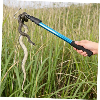 PRETYZOOM Telescopic Snake Hook Tool 19.7-45.7in Adjustable Length Aluminium Alloy Reptile Grabber for Catching Snakes and Rattlesnakes Outdoors with Simple to Use Unique Design