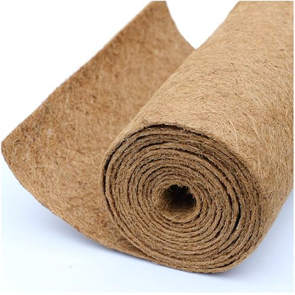 Coco Coir Liner, Yarrdfir 16x120 inch Natural Coconut Liners for planters Flower Basket, Natural Coconut Fiber mat, Garden Decoration, Animal pet pad, Reptile Carpet, Snow Mat - size: 16x120