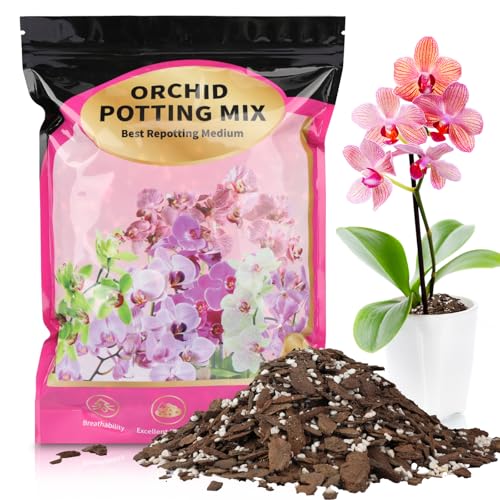 Orchid Potting Mix 1qt，Orchid Soil Composed of Orchid Bark and Perlite，Premium Orchid Medium for Potting, Repotting, Enhanced Drainage, Air Flow & Root Ventilation - color: Orchid Soil, size: 1qt