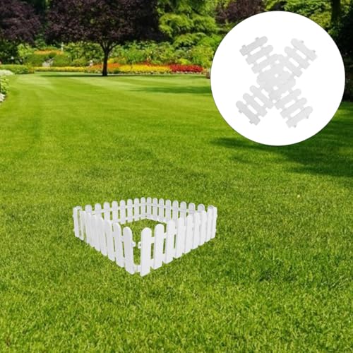 UPKOCH Garden Fence Panel 6-Pack Outdoor Plastic Pet Barrier for Small Dogs Tortoises Exercise Pen Portable Easy Installation 19.68X5.11 Inches