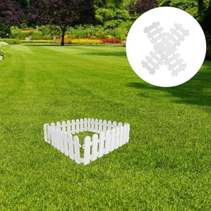 UPKOCH Garden Fence Panel 6-Pack Outdoor Plastic Pet Barrier for Small Dogs Tortoises Exercise Pen Portable Easy Installation 19.68X5.11 Inches