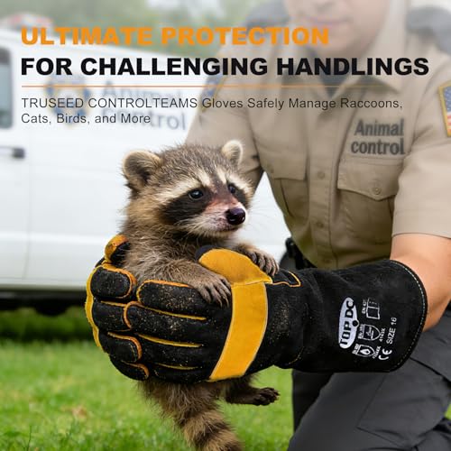 TOPDC Animal Handling Gloves, 16-Inch Bite & Scratch Resistant for Dog Cat | Arm Sleeve Design Helps Protect Hands and Forearms During Dog and Cat Grooming, Training, and Vet Visits