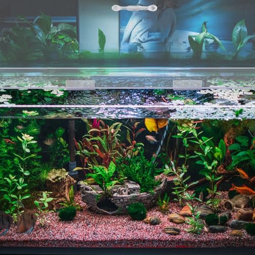 Sieral Aquarium Lids Polycarbonate Canopy 2 Pieces Set 22.95 x 16.61 x 0.12 inch for 75/90/110 Gallon with Center Brace Aquariums Cover Fish Tank Lid with a Hook Knife, Clear - color: Clear, size: 48 x 18 Inch