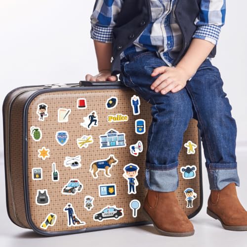 312 Pcs Police Stickers, Cute Cop Sticker Self-Adhesive Police Themed Stickers for Scrapbooks Envelopes Cards Gifts Crafts Party Favors Class Rewards - style: Police