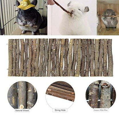Hamiledyi Bunny Extra Large Ladder, 15.7 in X 25.1 in Wooden DIY Toy Rodents Chewing & Climbing Bridge Chinchillas Cage Tunnel/Hideout/Hut/Ramp/Divider for Small Animal Guinea Pig - size: XL