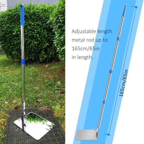 Under Vehicle Inspection Security Mirror – Large Under Car Search Mirror Couple to 3/4-in Extendable Threaded Poles for Check on Checkpoints, Airports, Hotels, Clubs, Police Sheriff and Milita Base