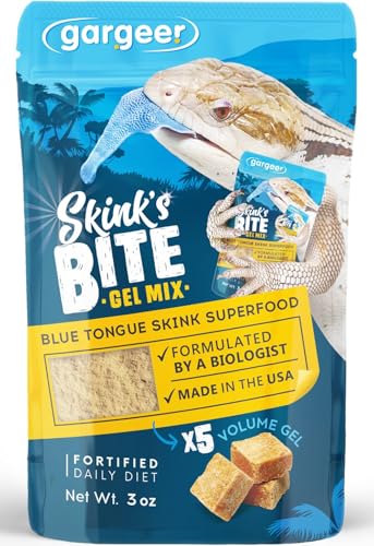 Gargeer 3oz Blue Tongue Skink Complete Gel Diet. Made in USA | Trigger their hunting instinct! A gourmet, filler-free gel that wins over picky skinks. 3oz powder makes 1lb of fresh food. - size: 3 Ounce (Pack of 1)
