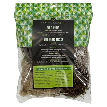 Variety Mix Moss for Terrarium Habitats, Medium 1-Pack | Preserved Moss for Reptiles, Amphibians & Invertebrates Terrariums, Humidity Control, Soft, Dye-Free, Family Owned, USA Made - size: Medium 1-pack, style: Variety Mix
