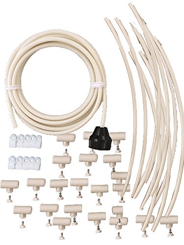 Patio Misting Kit Assembly - Make Your own Misting System (60Ft-16 Nozzles) - size: 60Ft-16 Nozzles