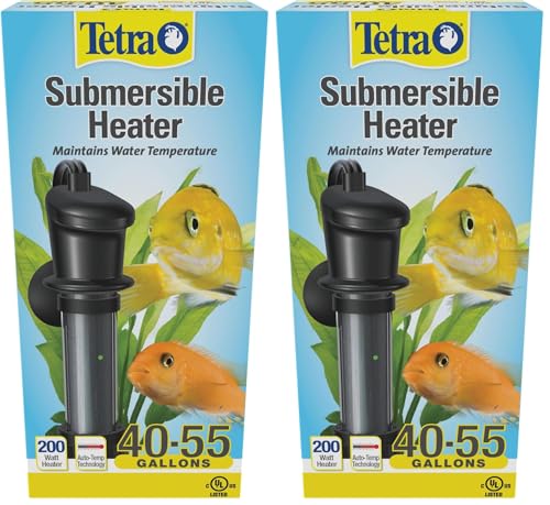Tetra Submersible Heater with Electronic Thermostat, 200-Watt (Pack of 2) - size: 40-55 Gallon (Pack of 2)
