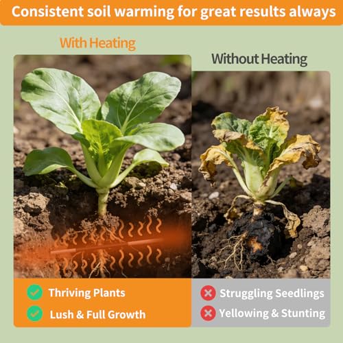 100 ft Heating Cable for Soil Garden205W Cold Frame Heating Cables for Plants Soil Warming Cable for Seed Grow