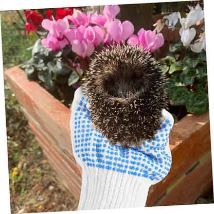 Vaguelly Thickened Gloves for Animals Scratch Resistant Gardening Gloves with Breathable Resistant Material Suitable for Handling Dogs Cats Birds Reptiles Random Color Pair Random Color