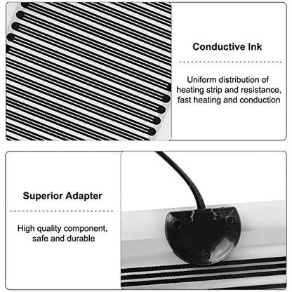 KABASI Reptile Heat Mats with Temperature Adjustment, 2nd-Gen 25W | Non-Adhesive Reptile Heating Pad, Waterproof Under Tank Terrarium Heating Mat for Tortoise Snakes, 16.5x8.7 inch