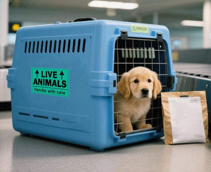 Remarkable Live Animals Please Handle with Care Stickers,2 X 3 Inch Fluorescent Fragile Shipping Label Stickers for Shipping and Packing (250 Adhesive Labels)